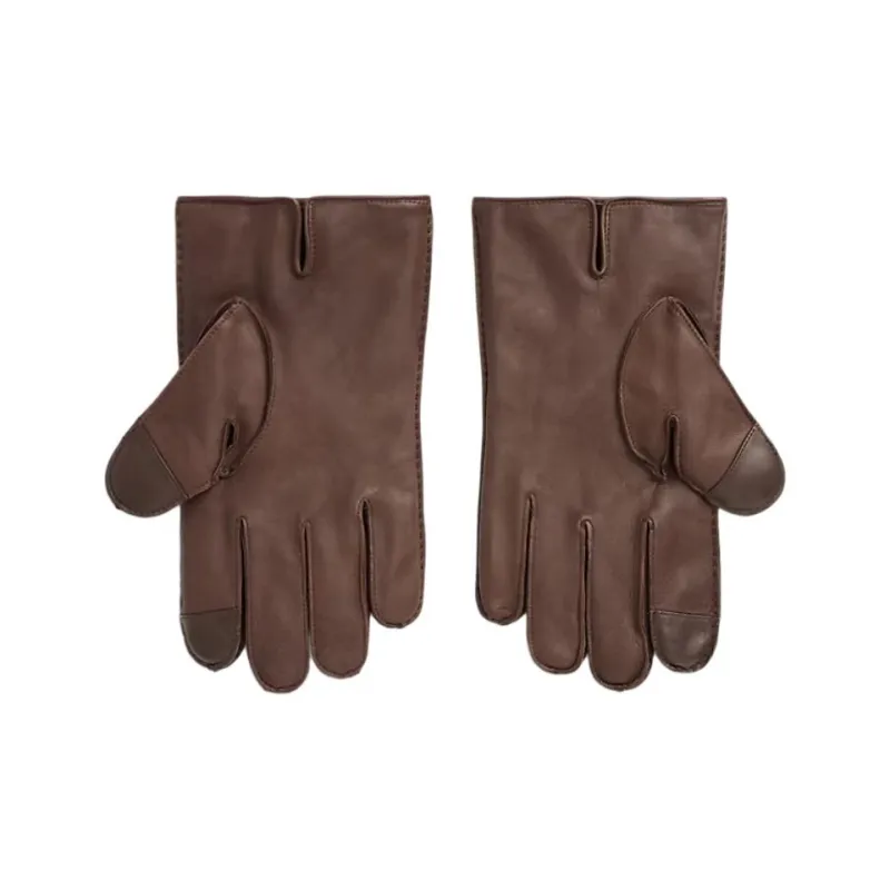 Polo Ralph Lauren Sheepskin Cashmere Gloves Men's Dark Brown-0