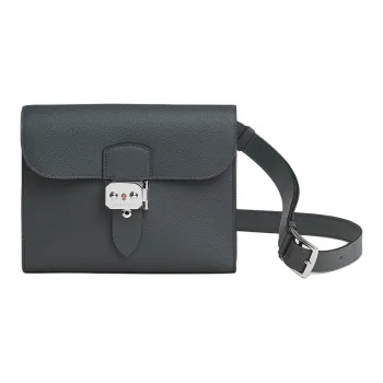 HERMES Sac A Depeches Epsom Calfskin Crossbody Bag Shoulder Bag Men's H0 Misty Gray