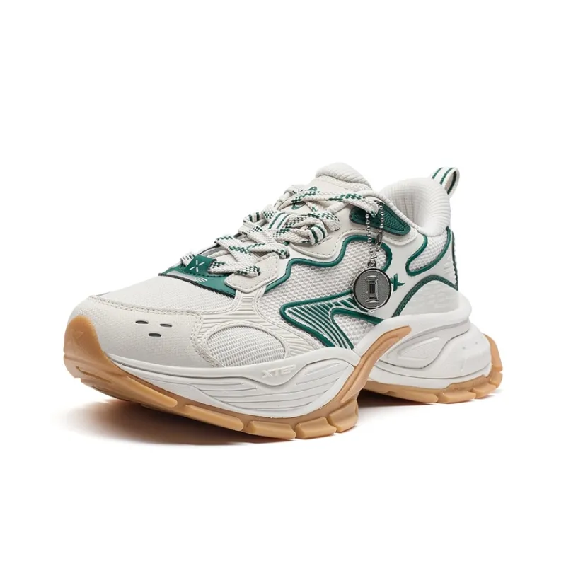 XTEP Basque Height Increasing Wear-Resistant Low-Top Casual Shoes Women's Postal Collaboration Color Scheme-2
