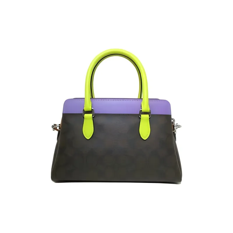 COACH Darcie PVC Lady Dior Bag Handbag, Crossbody Bag Trumpets Women's Brown With Iris-3