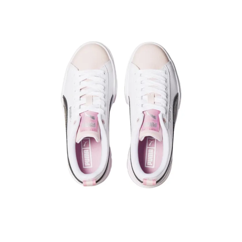 PUMA Mayze Anti Slip Wear Resistant Low Top Kids' Skateboarding Shoes White Teenagers-1