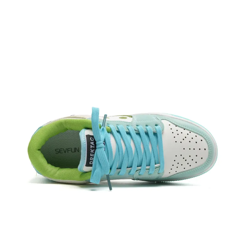 7 SEVFUN Wear resistant And Lightweight Low Top Skateboard Shoes Unisex Grass Green-2