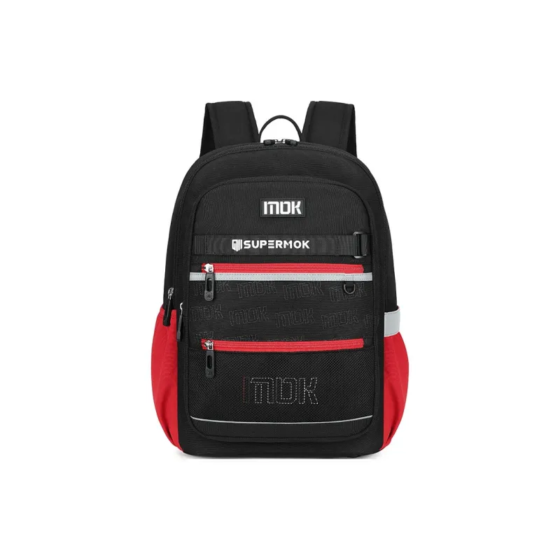 MOK Oxford Backpack Regular Unisex Black Red/Black Purple-0