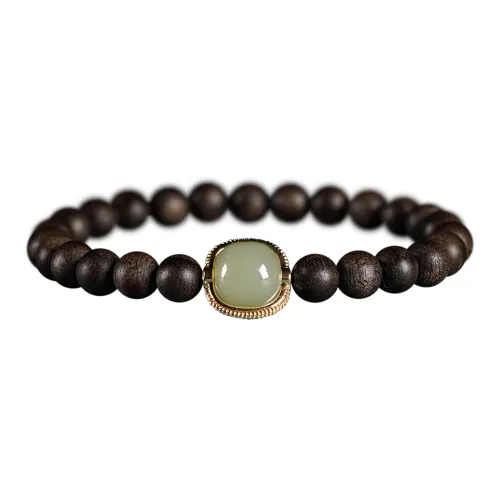 FANGYUANXIAOFU Fragrance Enhancer, Agarwood Single Wrap, Beaded Bracelet, Double Circle Bracelet Unisex