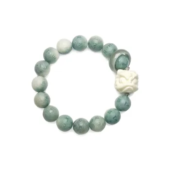 Artisan Lock Heart Jade Bodhi Root Bracelets Unisex