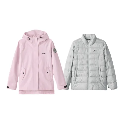 Skechers Windbreaker Jackets Women's Gray Pink -01NX