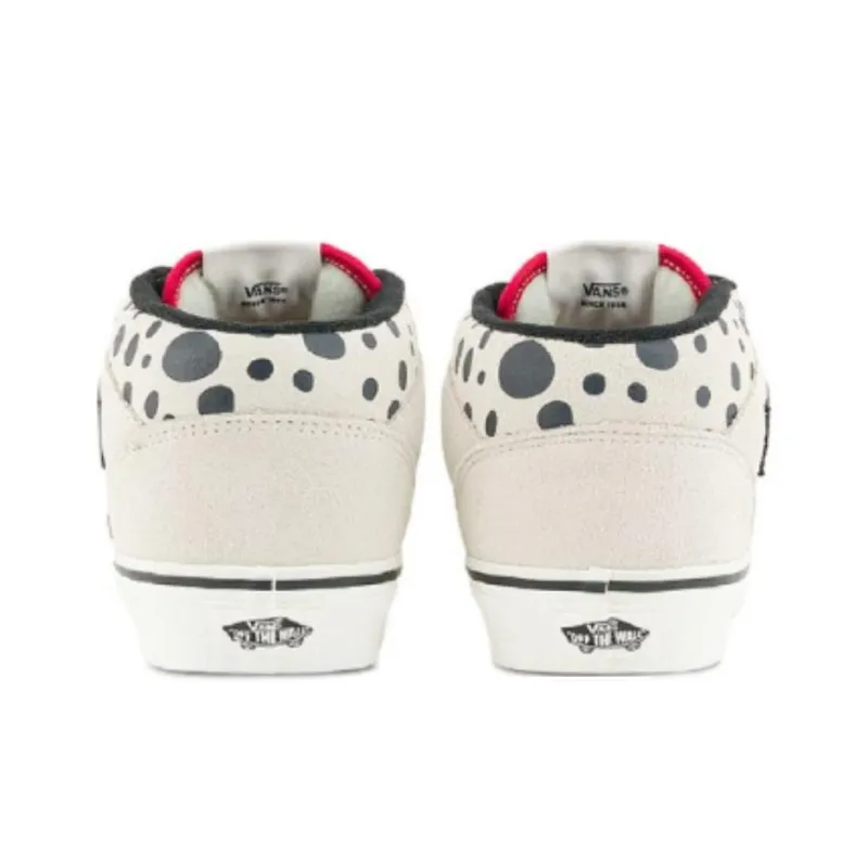 Vans Anti Slip Wear Resistant Mid Top Skateboard Shoes Unisex White-3
