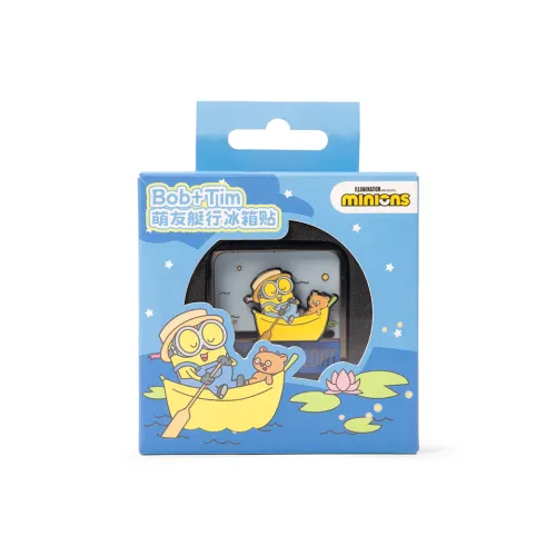 MINIONS Magnetic Rowing Edition Bob+Tim Cute Buddy Boat Ride Anime / Games Fridge Magnets