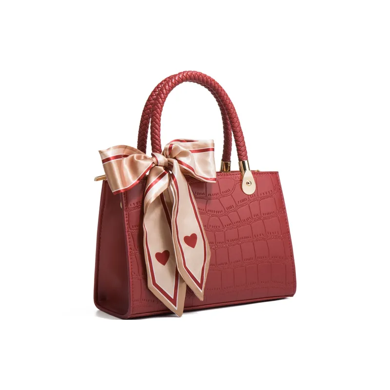 PAYOT Microfiber Synthetic Leather One Shoulder Handbags Medium Size Women's Ecru/Burgundy/Blue/Black-6