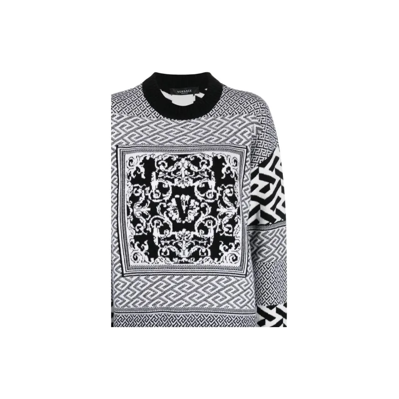 VERSACE Cashmere Sweaters Women's Gray-5