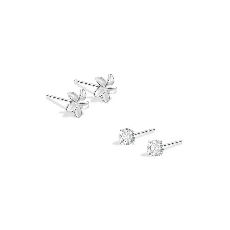 BLANK IN BLANK Sterling Silver Stud Earrings Women's Couple Bestie Girl Birthday Gift-18