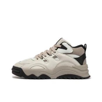 361° Earn Earn Anti Slip And Wear Resistant Warm Mid Top Casual Shoes Men's Beige Gray
