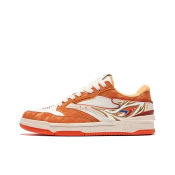 Erke Skateboard Shoes Men Low Top Microcrystal White Fresh Orange Aroma