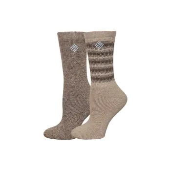 Columbia Texture Wool Crew Mid-Calf Socks Women's 2 Pack