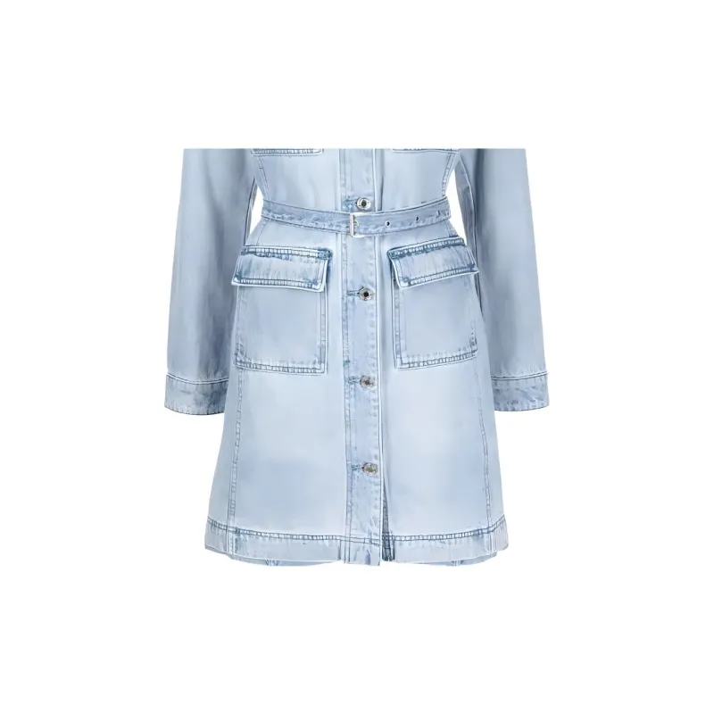 MICHAEL KORS Long Sleeved Dresses Women's Light Blue-5