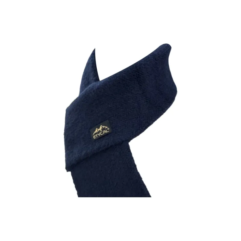 ASTAR HADES Acrylic Knit Scarves Unisex Dark Gray/Navy Blue-2