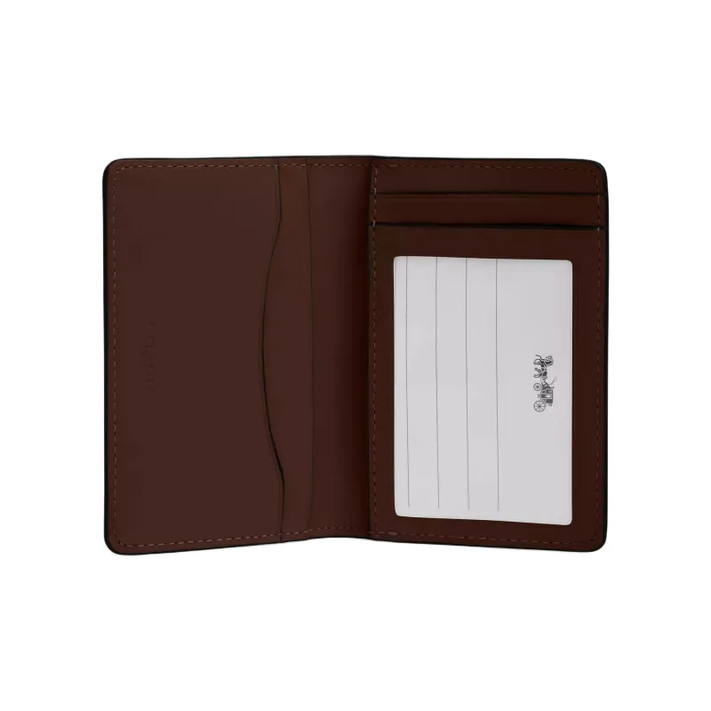 COACH Calfskin Coin Purses Wallets Mini Women's Maple Brown-1