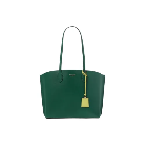 Kate Spade Cross-Stitch Leather Tote Bag Shopping Bag Shoulder Bag Handbag Large Size Women's Sesame Greens