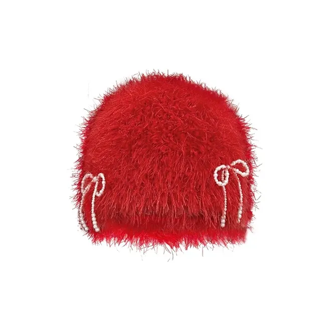 MUSTKOO Plush Yarn Beanies Women's-6
