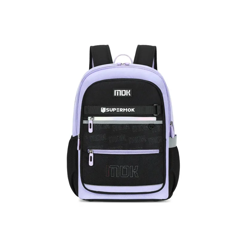 MOK Oxford Backpack Regular Unisex Black Red/Black Purple-2