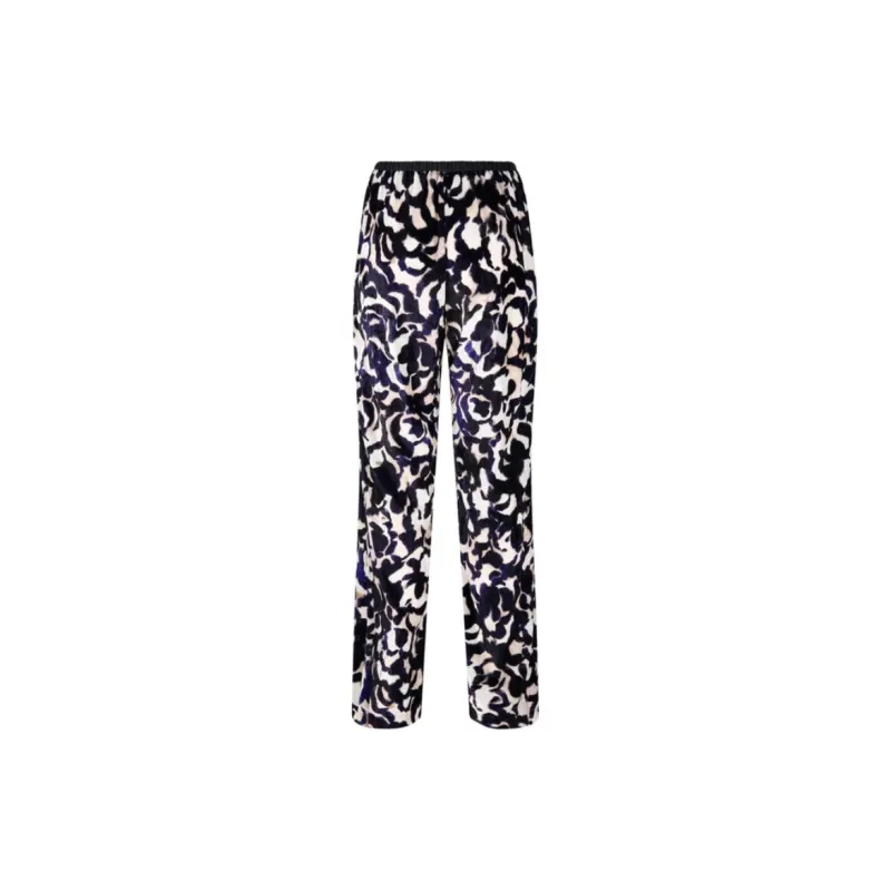 Forte Forte Abstract print Crushed velvet Trousers-1