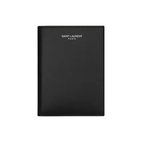 SAINT LAURENT PARIS Calfskin Wallet Men's Black