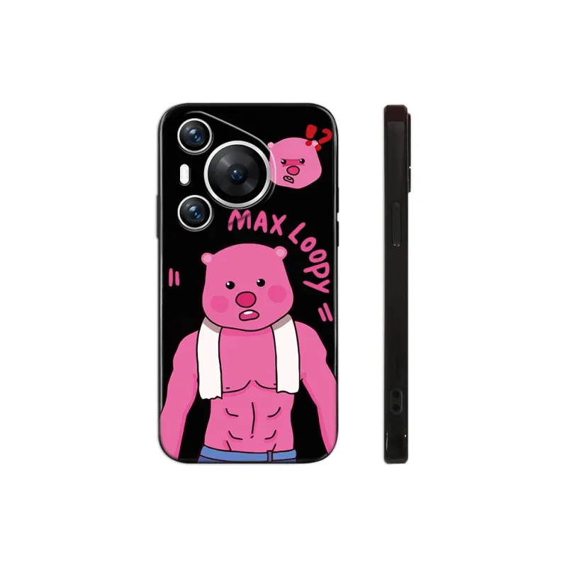 A Tidal Wave TPU Material Muscle Beaver Shiny Phone Case Compatible With Huawei Pura70/P60/P50/P40 Pro-1