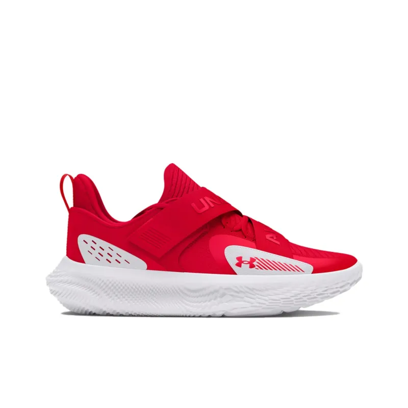 Under Armour FUTR X 4 Cushioning Abrasion Resistant Breathable Low Top Basketball Shoes Unisex Red-1