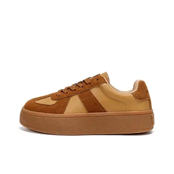 EXULL Q Non slip Wear resistant Shock Absorption Low Top Skateboard Shoes Women's Wheat
