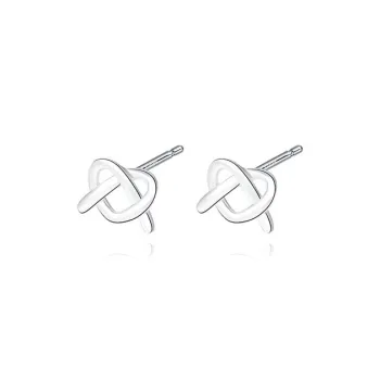 UX S999 Fine Silver Stud Earrings Women's