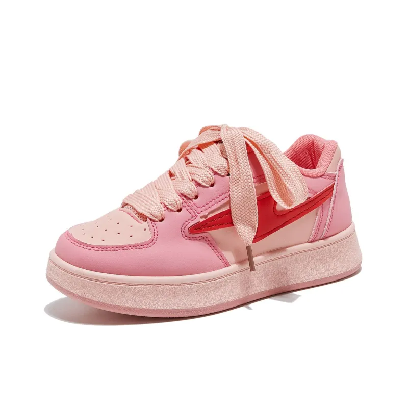 Komanic Non slip Lightweight Low Top Skateboard Shoes Women's White-29