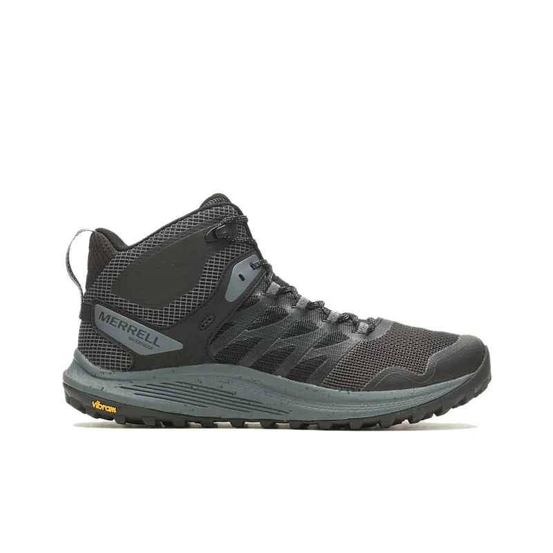 MERRELL Nova 3 Anti-Slip Wear-Resistant Mid-Top Trail Running Running Shoes Men's Black-1