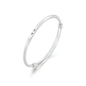 QIANCHANG S999 Fine Silver Bangles Women's