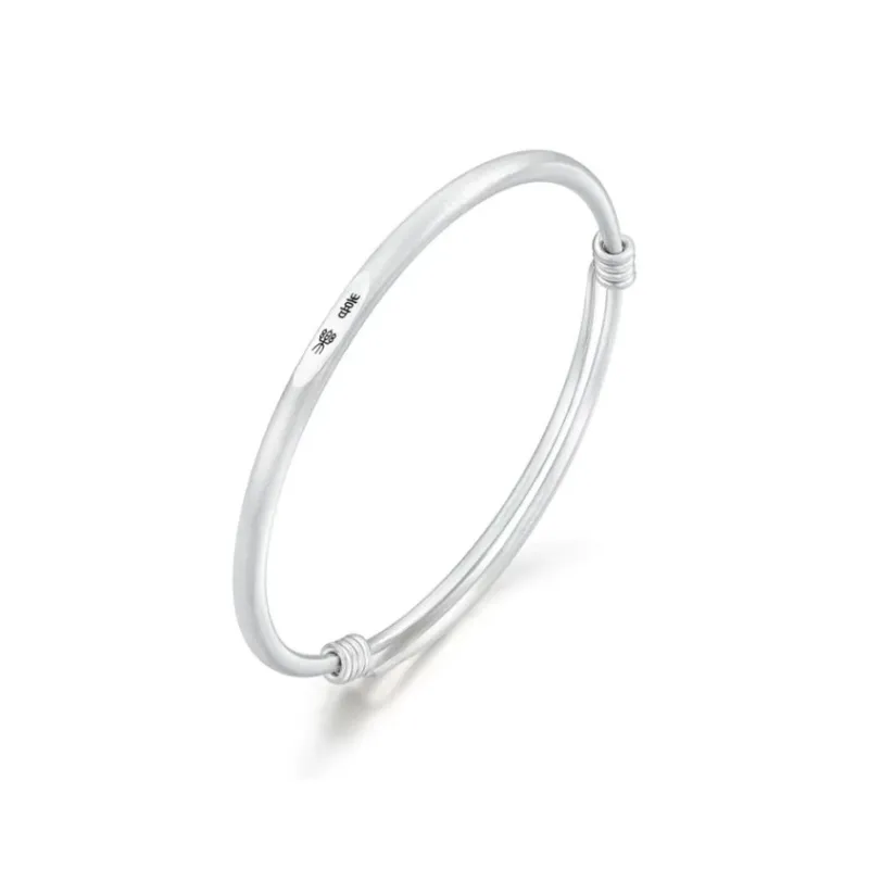 QIANCHANG S999 Fine Silver Bangles Women's-0