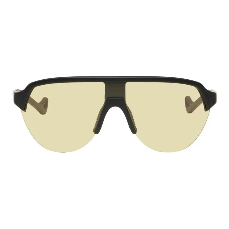 District Vision Titanium Nylon Rubber Plastic Irregular Shape Sunglasses Men's Black-0