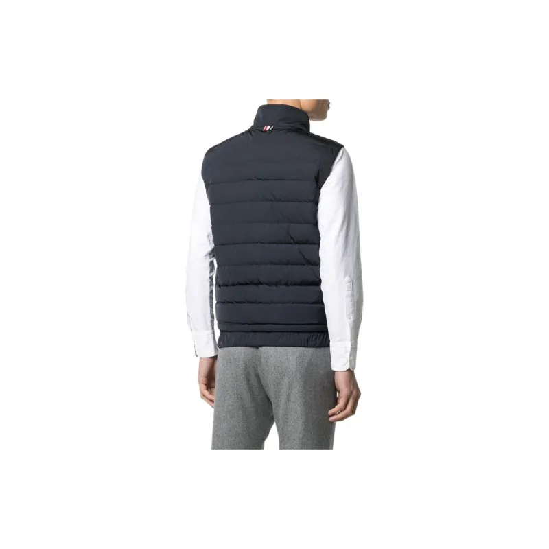 THOM BROWNE Twill Down Filled 4 Bar Ski Vest-3