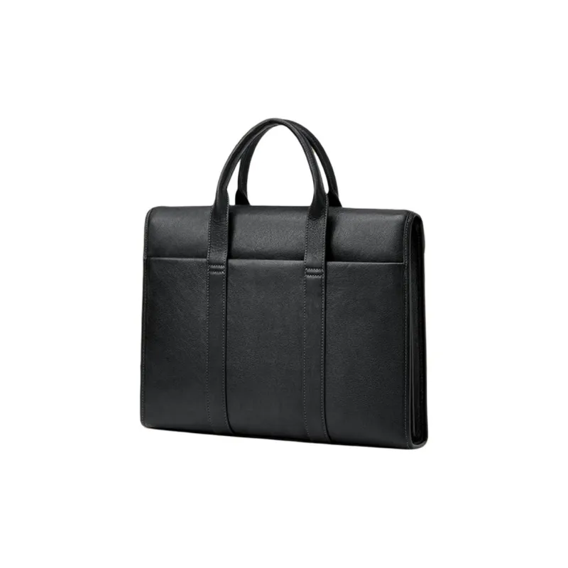 PIERRE CARDIN Top Grain Cow Leather Briefcase Regular Men's Black-1