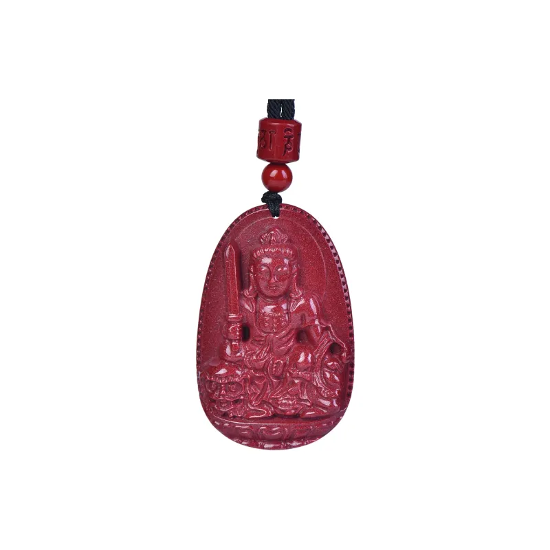 Stone On The Line Cinnabar Pendants Unisex-6
