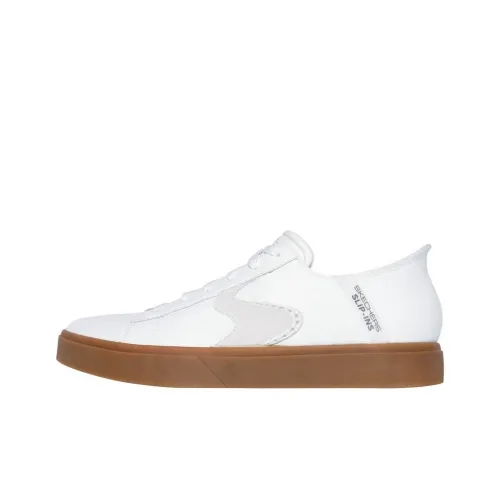 Skechers Eden LX Anti-Slip Wear-Resistant Low-Top Skateboard Shoes Men's White Brown