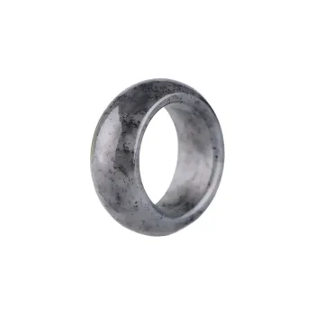 Cuizu Plain Circle High Quality Material Hetian Jade Ring Blue And White Unisex