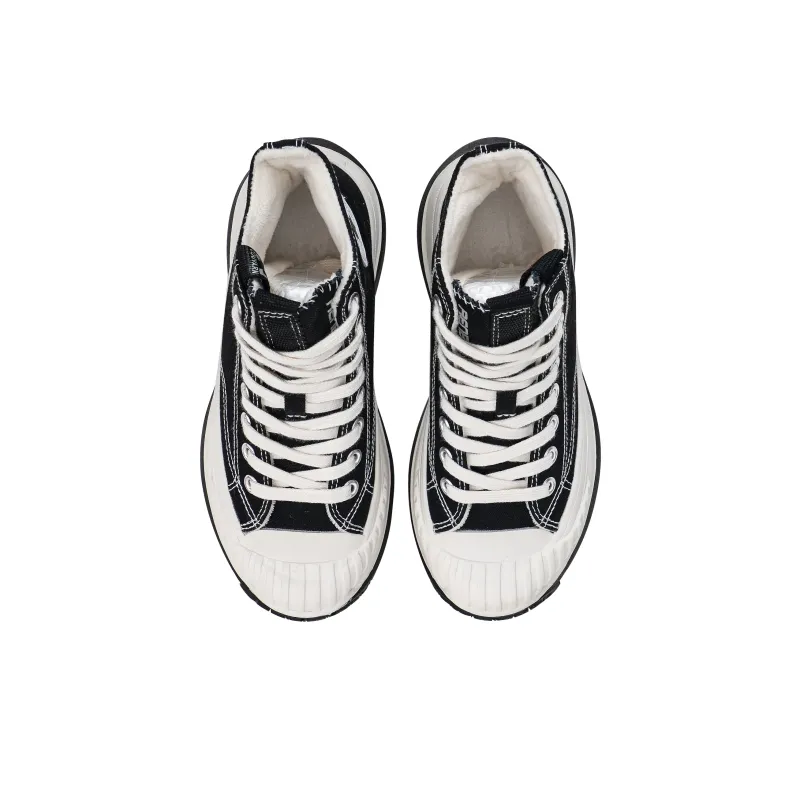 Humanism 1986 Slip Resistant, Abrasion Resistant, Thermal, Height Increasing, Cushioning Mid Top Canvas Shoes Women's-3