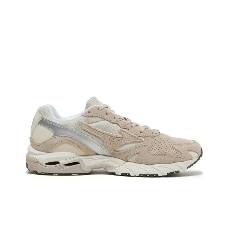 Mizuno Wave Rider 10 Anti Slip Wear Resistant Low Top Running Shoes Unisex Beige Brown-1