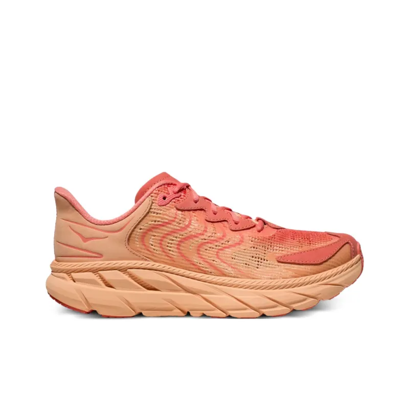HOKA ONE ONE Clifton LS Anti Slip Wear Resistant Low Top Casual Shoes Women's Orange-1