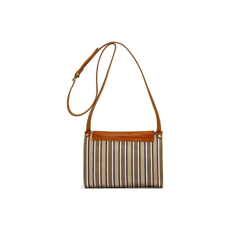 Il Bisonte Cotton With Cow Leather Patchwork Shoulder Bag Crossbody Bag Women's Multicolor-4