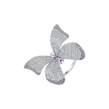 BABYBEI 925 Sterling Silver Pearl Glamorous Style Advanced Luxurious And Trendy Designer Rings Women's