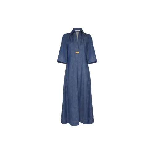 Zimmermann Short-Sleeved Dresses Women's Railroad Blue