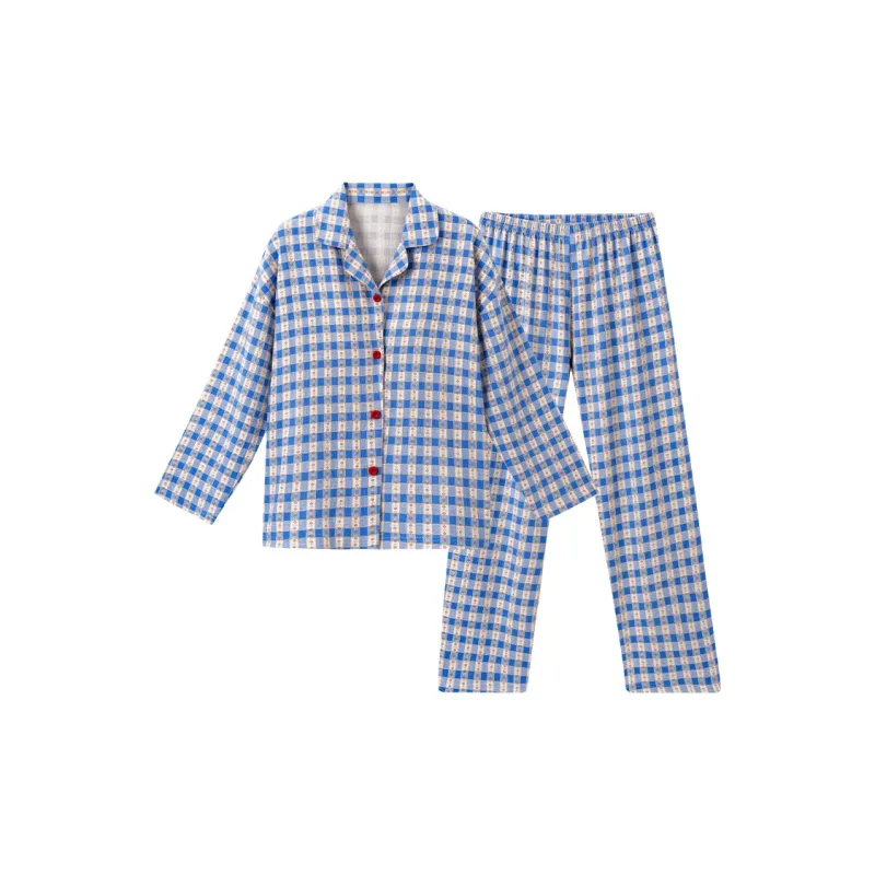 OUSHIBO Pajama Set Women's Blue-0