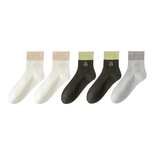 MIIOW Mid Calf Socks Women's 5 Pack