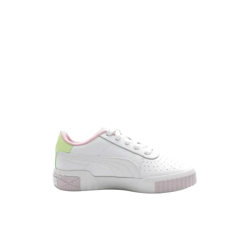 PUMA Cali Anti-Slip Wear-Resistant Low-Top Kids' Skateboarding Shoes White Pink Children Aged 3-7 Years Old-1