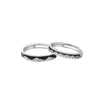 KLFOOK 999 Fine Silver Rings Unisex